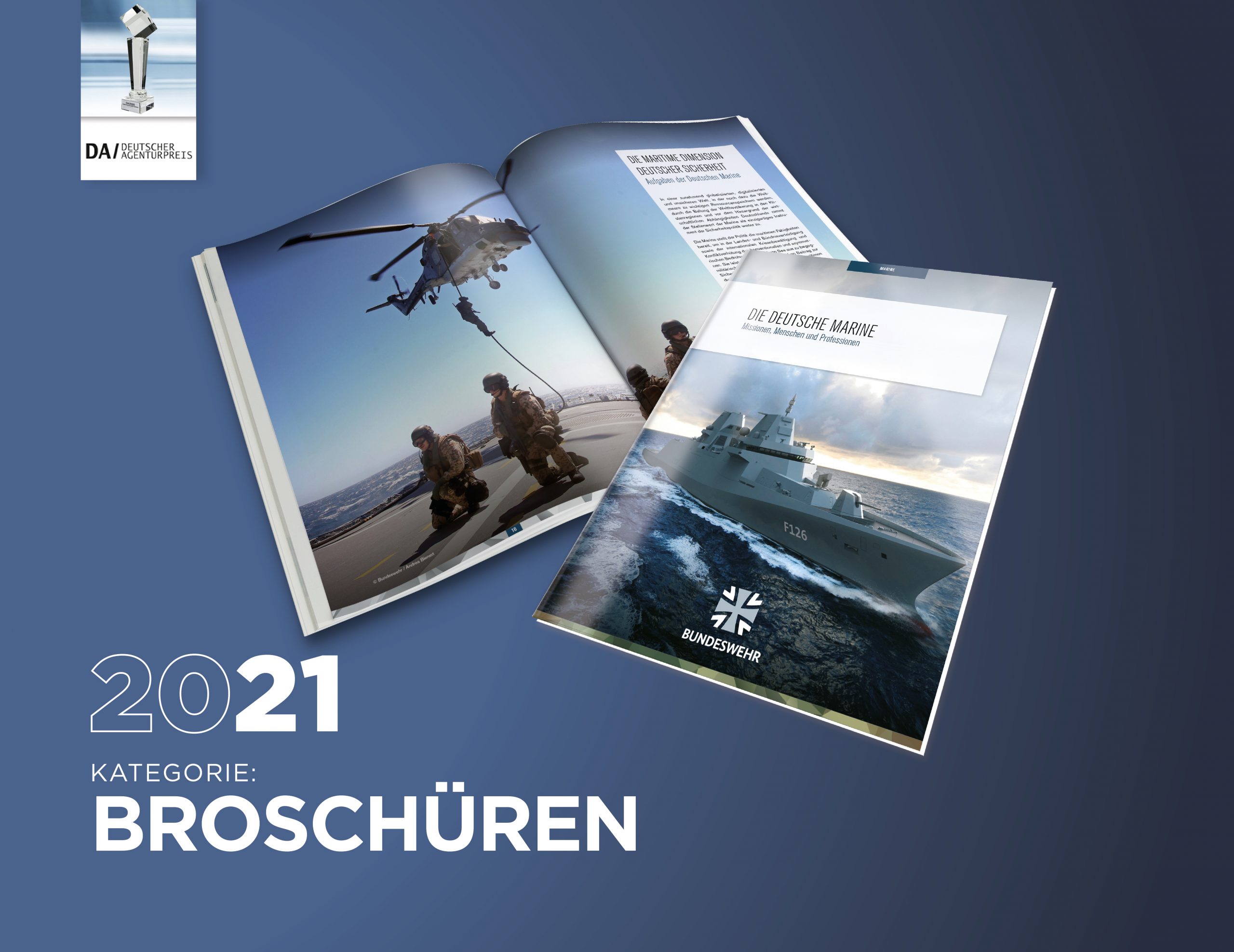 Deutscher Agenturpreis 2021 für die Deutsche Marine Broschüre
